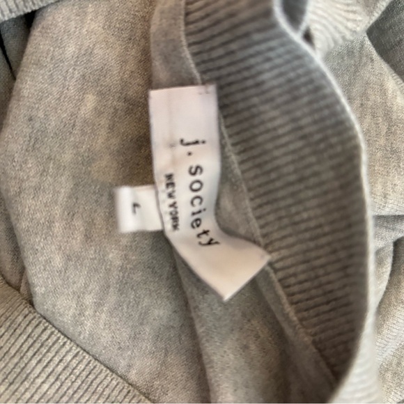 Society V-Neck Sweater in Gray and Rainbow - Picture 4 of 6